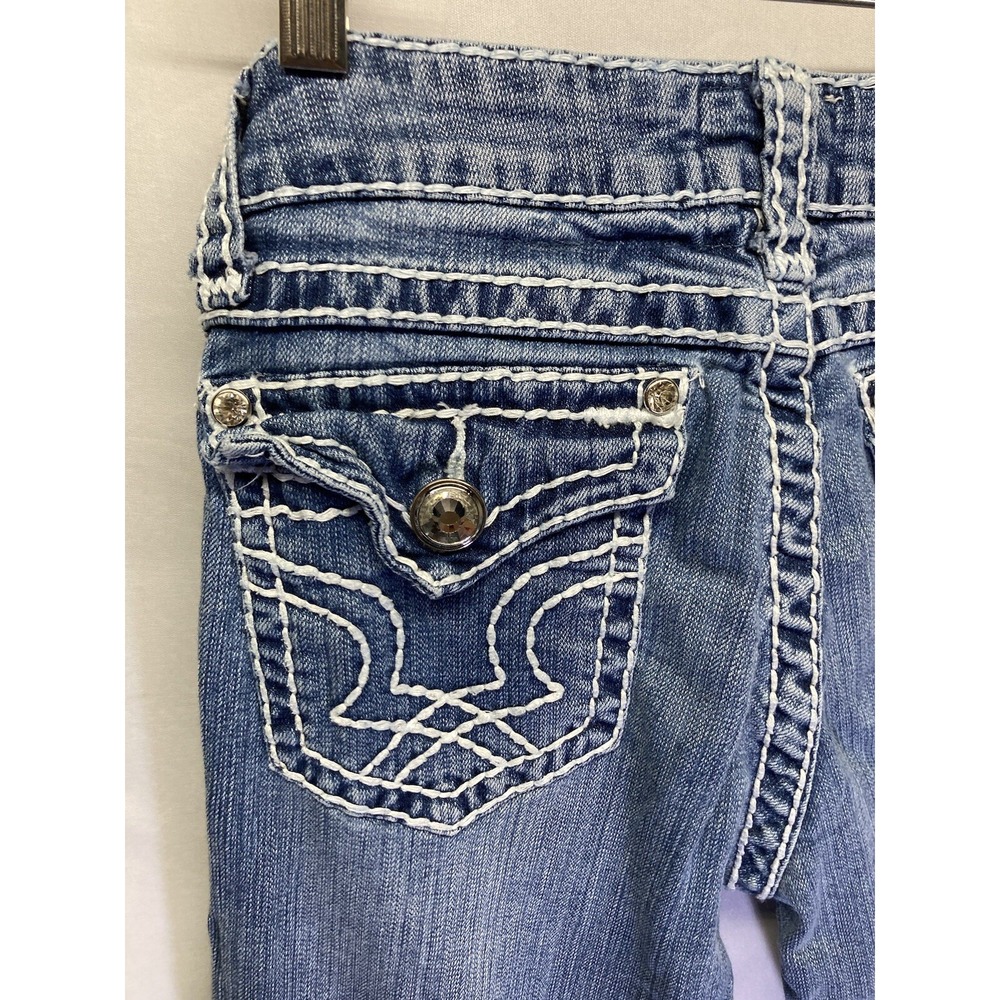 LA Idol USA Jeans Rhinestone size 7 W30/L30 Made In USA California
